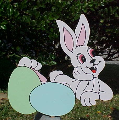 Relaxing Bunny Lawn Sign