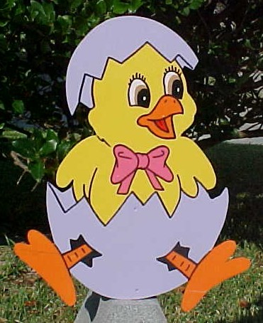 Chick In Egg Lawn Sign