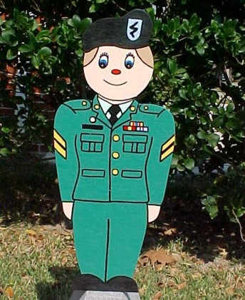 Little Army Soldier Lawn Sign